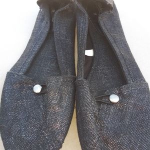 Black sparkle slip on shoes size 11